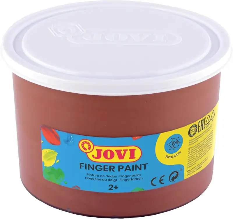 BOTE PINTURA DE DEDOS 500ML MARRON