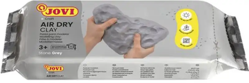 PASTA PARA MODELAR AIR DRY CLAY JOVI 500G GRIS