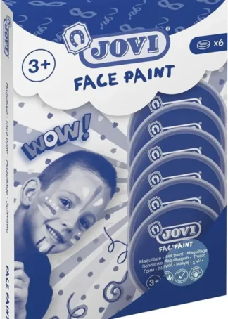 ESTUCHE 6 BOTES DE PINTURA FACIAL 8ML COLOR AZUL CLARO