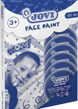 ESTUCHE 6 BOTES DE PINTURA FACIAL 8ML COLOR AZUL OSCURO