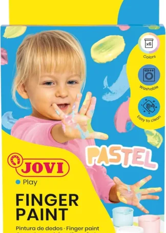 ESTUCHE 6 BOTES PINTURA DEDOS JOVI 35ML COLORES PASTEL