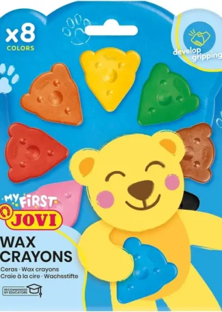 ESTUCHE 8 CERAS CON FORMA DE OSITO COLORES BASICOS