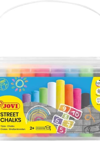 CUBO 48 TIZAS JUMBO COLORES SURTIDOS STREET CHALKS