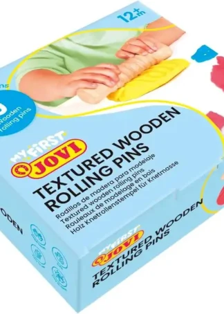 SCHOOLPACK 9 RODILLOS DE MADERA DIFERENTES TEXTURAS