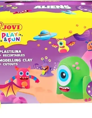 COFRE DE PLASTILINA ALIENS CON COMPLEMENTOS Y RECORTABLES