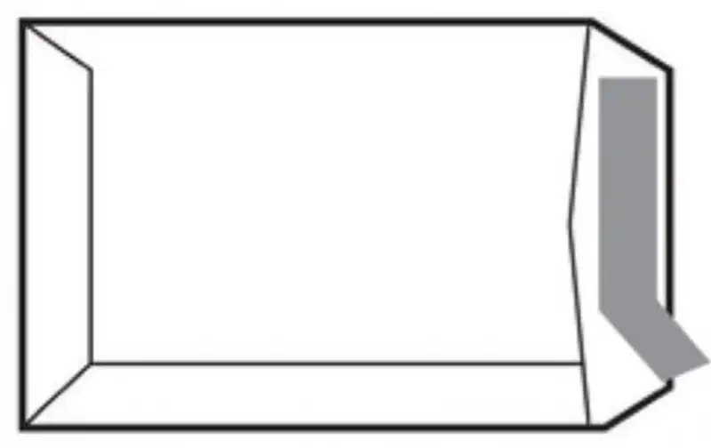 C/250 BOLSA BLANCA DIN B4 FOLIO A-12 AUTOADHESIVO 250X353