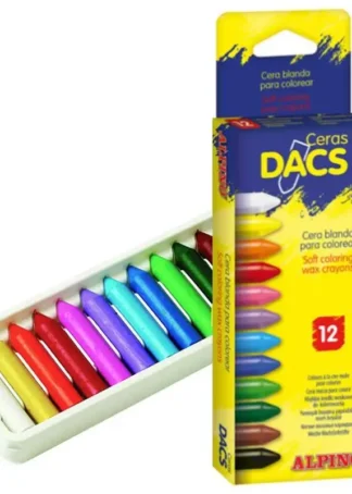 ESTUCHE 12 CERAS BLANDAS DACS COLORES SURTIDOS