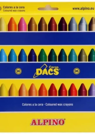 ESTUCHE 36 CERAS BLANDAS DACS COLORES SURTIDOS