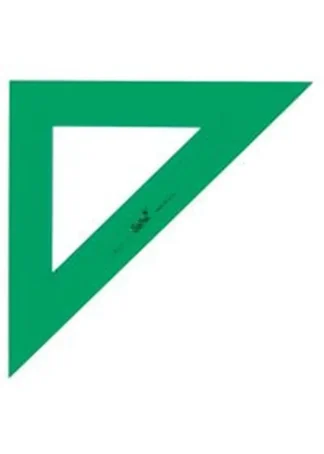 C/20 ESCUADRAS 25CM METACRILATO VERDE SAFTA