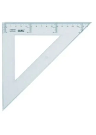 C/20 ESCUADRAS 25CM PLASTICO TRANSPARENTE SAFTA