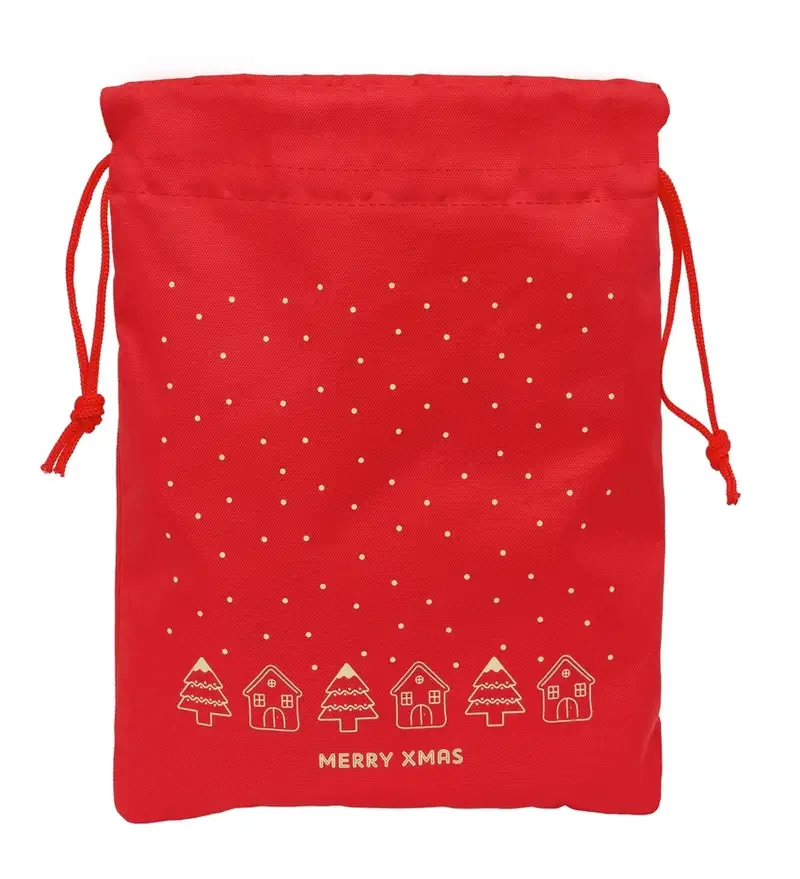 SAQUITO PLANO CASITAS MERRY XMAS 26X34X1CM