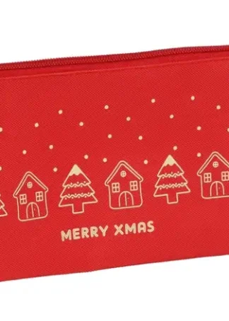 PORTATODO TRIPLE CASITAS MERRY XMAS 22X12X3CM