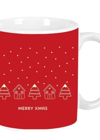TAZA GRANDE CASITAS MERRY XMAS 8X9,5X8CM
