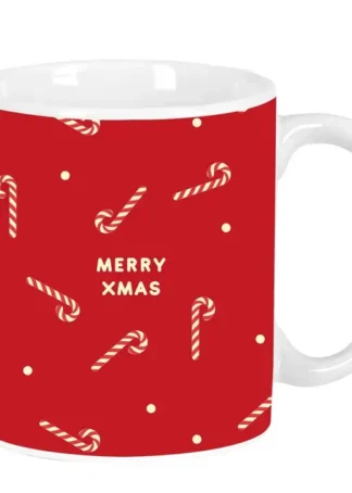 TAZA GRANDE CARAMELOS MERRY XMAS 8X9,5X8CM