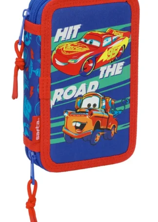 PLUMIER DOBLE PQÑO 29 PCS CARS 12,5X19,5X4CM