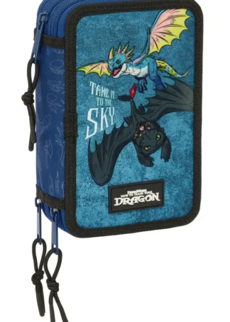 PLUMIER TRIPLE 37 PCS ENTRENAR A TU DRAGON 12,5X19,5X5,5CM