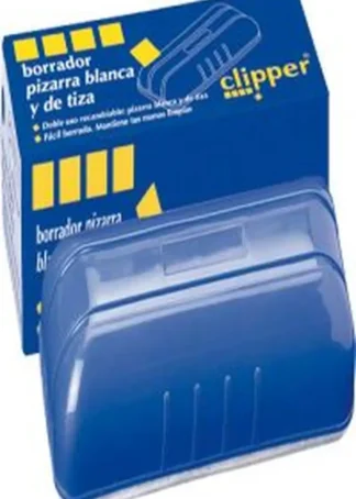 BORRADOR PIZARRA BLANCA Y NEGRA CLIPPER