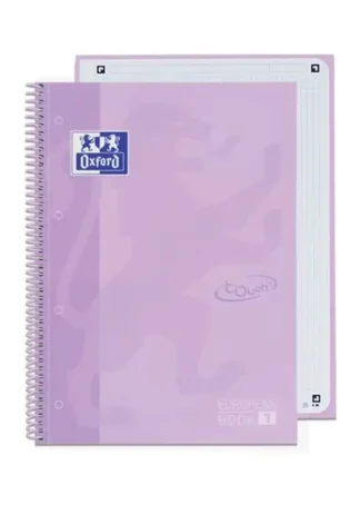 PAQ/5 BLOC A4+ 80H 90G. CUAD.5X5 LAVANDA PASTEL EBOOK1 TOUC