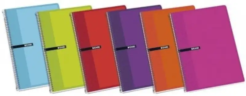 PAQ/5 CUADERNO ESPIRAL Fº 80H 60G. CUAD.4X4 TAPA DURA C/M