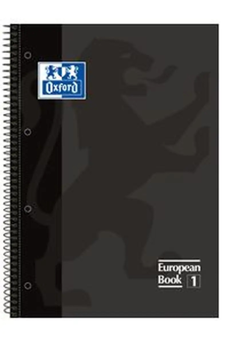 PAQ/5 BLOC A4+ 80H 90G. CUAD.5X5 NEGRO EUROPEANBOOK1 OXFORD