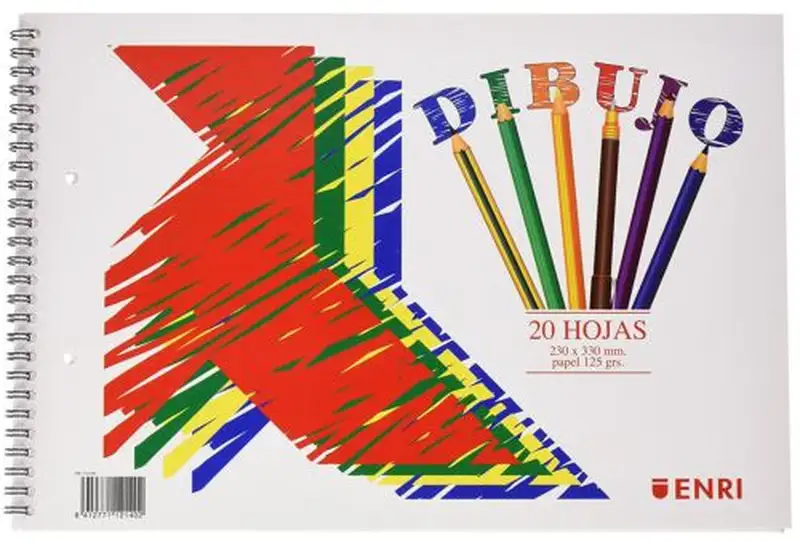 BLOC DIBUJO ESPIRAL PAJARITA A4+ 20H 120G LISO ENRI