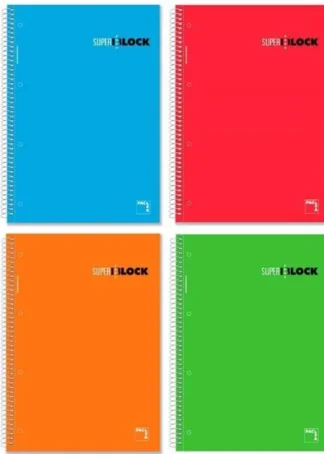 PAQ/4 SUPERBLOCK A4 160H 60G CUAD.5X5+GRECA T.DURA MICROP.