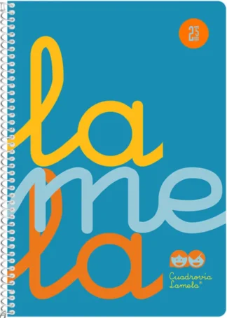 CUADERNO ESPIRAL 4º 80H 90G 2,5MM AZUL CUADROVIA PP.