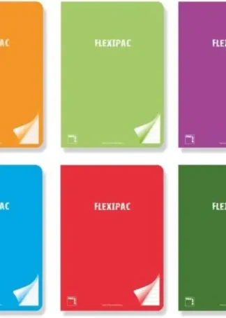 PAQ/6 LIBRETA A4 48H 90G PAUTA 3.5 C/M FLEXIPAC T.PLASTICO