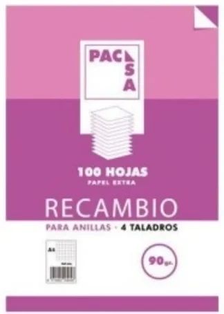 RECAMBIO Fº 100H 4 TALADROS 90G CUAD.4X4 C/M PACSA