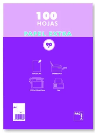 PAQUETE A4 100H 90G LISO PACSA