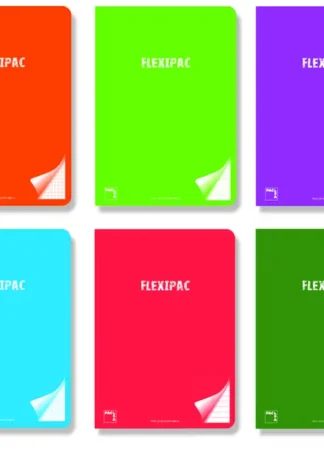 PAQ/6 LIBRETA A4 48H 90G 1HORIZONTAL C/M FLEXIPAC T.PLASTIC
