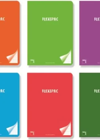 PAQ/6 LIBRETA A4 48H 90G PAUTA 2,5 C/M FLEXIPAC T.PLASTICO