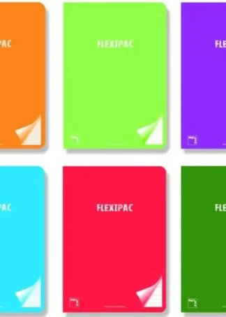 PAQ/6 LIBRETA A5+ 48H 90G PAUTA 2,5 C/M FLEXIPAC T.PLASTICO