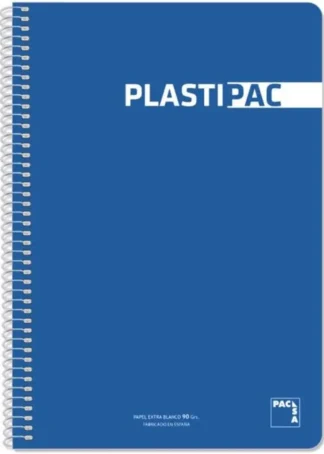 PAQ/5 BLOC Fº 80H 90G CUAD 4X4 PLASTIPAC COLOR AZUL