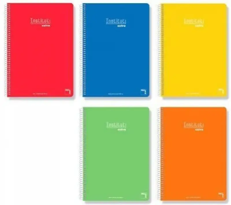 PAQ/5 BLOC Fº 80H 90G 1HORIZ. C/M T.DURA COLORES SURTIDOS