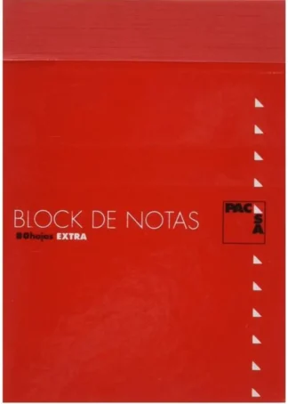 PAQ/10 BLOC NOTAS CON TAPA 8º 80H 60G LISO PACSA