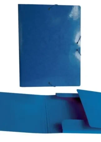 CARPETA SOLAPAS FOLIO PLASTICO BRILLO LASER AZUL