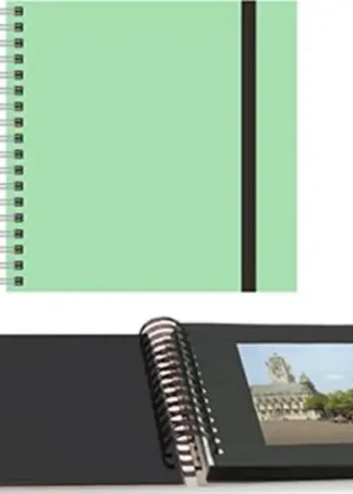 ALBUM FOTOS ESPIRAL 25X25 VERDE PASTEL