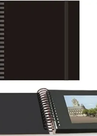 ALBUM FOTOS ESPIRAL 25X25 UNICORNIO NEGRO