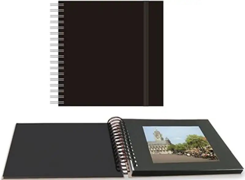 ALBUM FOTOS ESPIRAL 25X25 UNICORNIO NEGRO