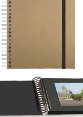 ALBUM FOTOS ESPIRAL 25X25 UNICOLOR KRAFT