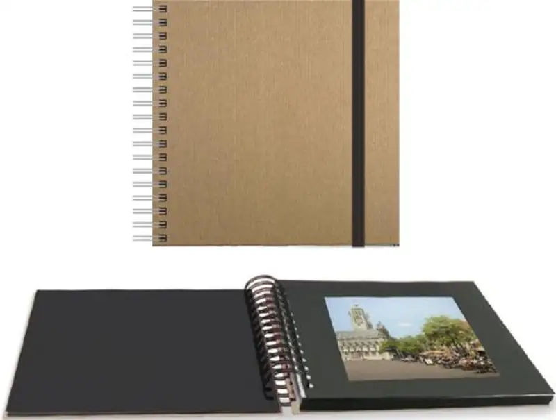 ALBUM FOTOS ESPIRAL 25X25 UNICOLOR KRAFT