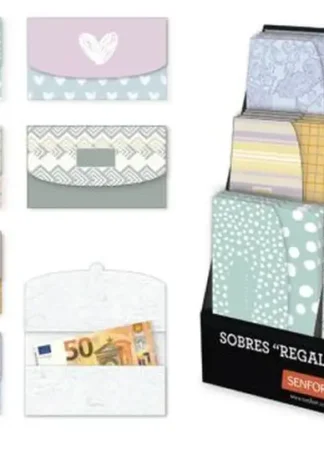 EXPOSITOR 36 SOBRES REGALA DINERO DECORADOS