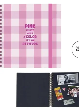 ALBUM DE FOTOS RECORDATORIO 25X25 CM PINK ATTITUDE