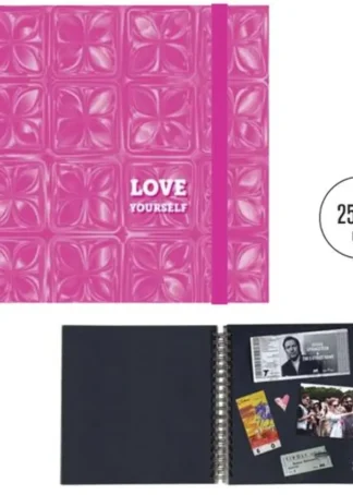 ALBUM DE FOTOS RECORDATORIO 25X25 CM PINK LOVE