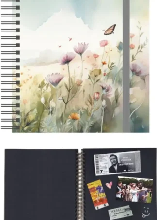 ALBUM FOTOS ESPIRAL 25X25 MARIPOSA