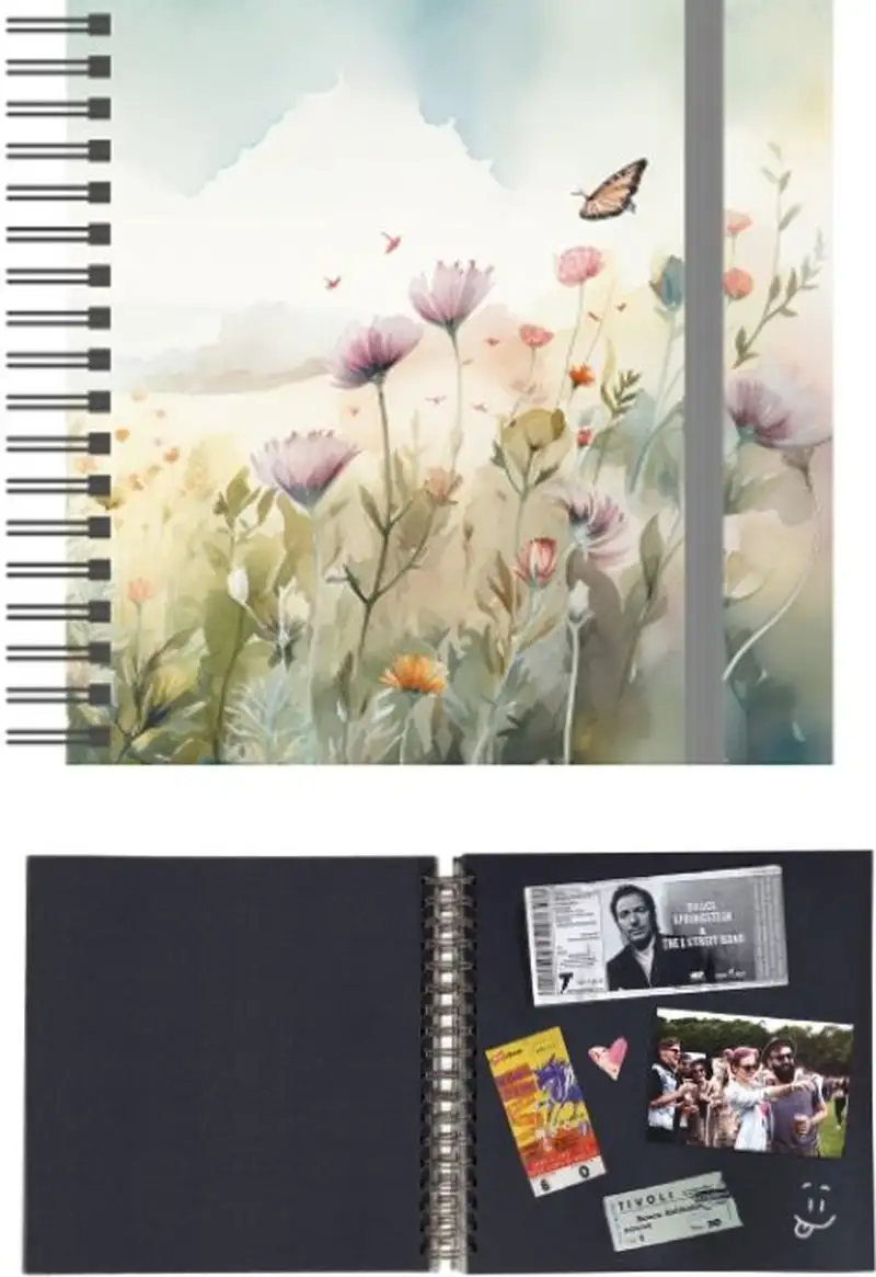 ALBUM FOTOS ESPIRAL 25X25 MARIPOSA