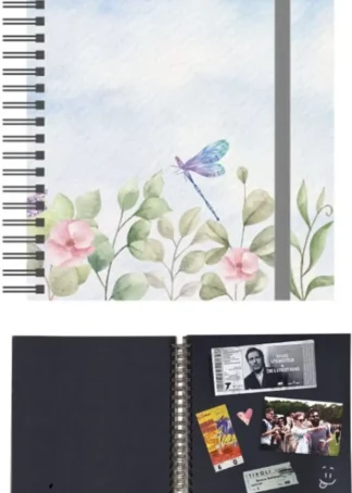 ALBUM FOTOS ESPIRAL 25X25 LIBELULA
