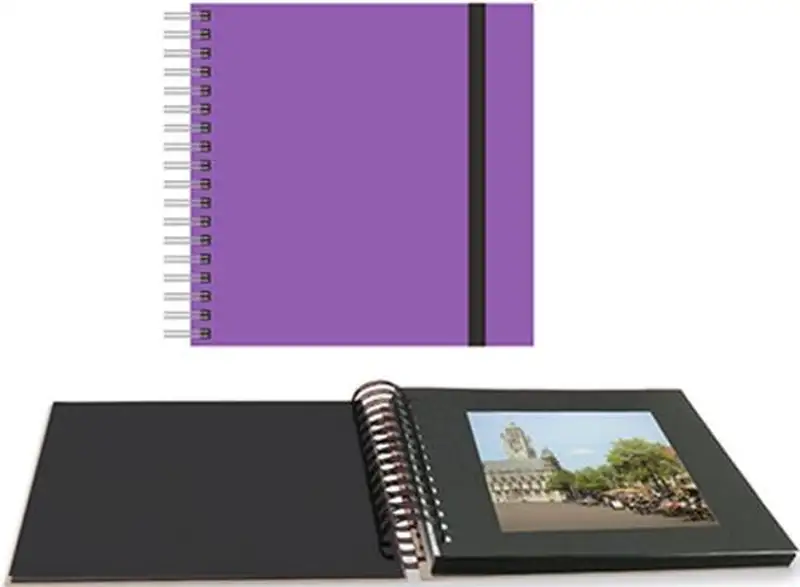 ALBUM FOTOS ESPIRAL 25X25 PASTEL LILA