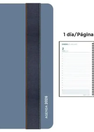 AGENDA ANUAL ESPIRAL 2026 PP DP AZUL PLOMO 4º